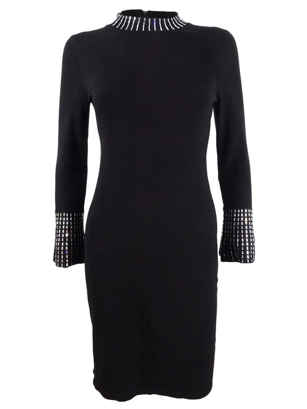 Stunning Calvin Klein Sweater Dress with Rhinestone Trim! XL
